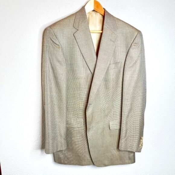 Hart Schaffner Marx Men's 42L Blazer Chicago Classic Fit Champaign Beige - Picture 1 of 16